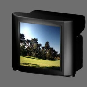 Altes schwarzes Fernseh-3D-Modell