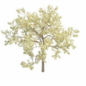 Paysage d'arbres forestiers de printemps modèle 3D