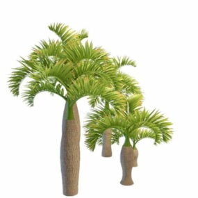 Model 3D palmy butelkowej