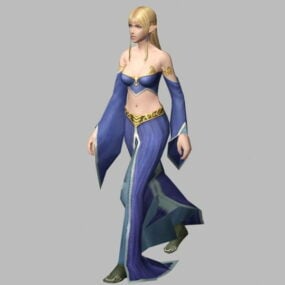 Princess Walking Character 3d-model