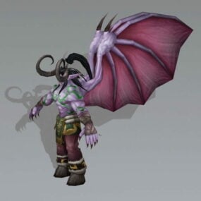 โมเดลตัวละคร Warcraft Stormrage Rig 3d