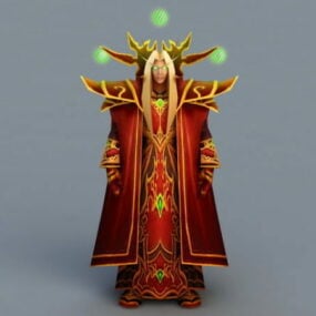 Prince Kaelthas Warcraft Character 3d-modell