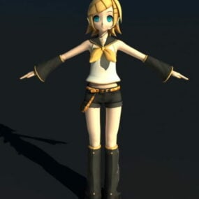 3D-модель аніме-персонажа Kagamine
