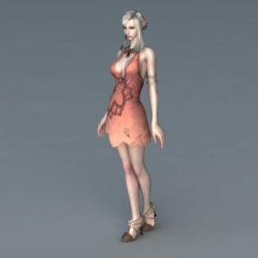 Model 3d Karakter Gadis Elf Animasi