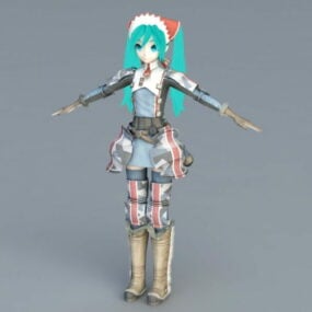 Valkyria Alicia Character 3d-modell