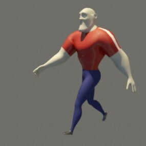 Animated Cartoon Man 3d model