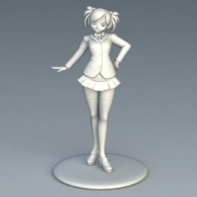 Modelo 3d de personagem de figura feminina