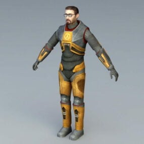 Juego Half-Life Gordon Freeman modelo 3d
