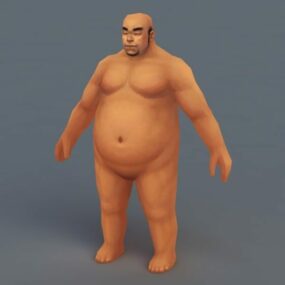 3D model těla tlustého muže