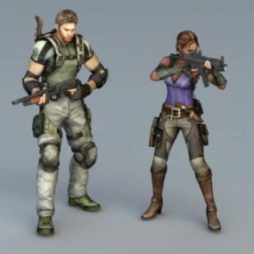 Τρισδιάστατο μοντέλο χαρακτήρων παιχνιδιού Resident Evil