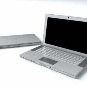 Old Apple Macbook Laptop 3d model