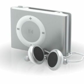 Apple Ipod Shuffle עם אוזניות דגם תלת מימד