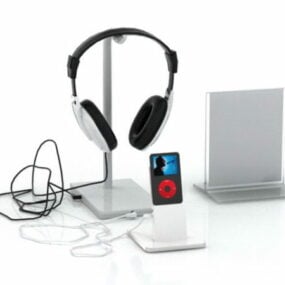 Apple Ipod Dock com fone de ouvido Modelo 3d