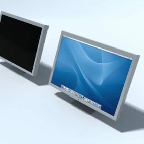 Modelo 3D do monitor LCD do computador Apple