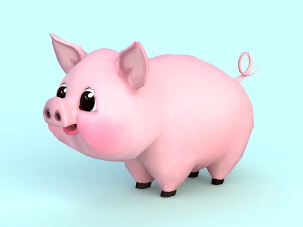 Cerdo de dibujos animados