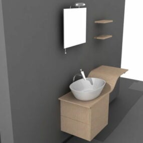 Μινιμαλιστικό μοντέλο μπάνιου Vanity 3d