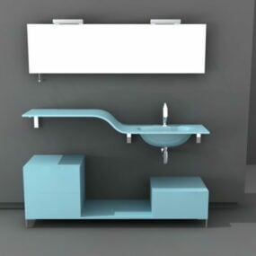 Tipico modello 3d di vanità del bagno