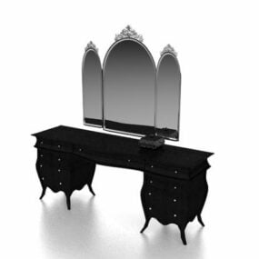 Meja Rias Dengan Set Cermin model 3d
