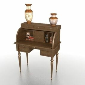 Secretarial Desk Furniture 3d model