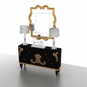 Vintage Design Vanity Table 3d model