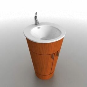 Curved Tap With Two Buttons 3d model