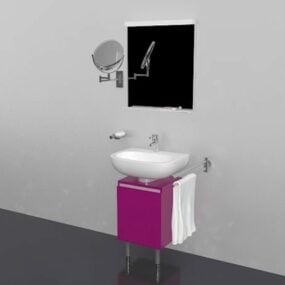 3д модель небольшого туалетного столика для ванной
