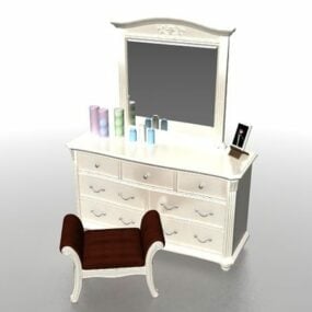 Antique Design Lowboy Vanity Dresser 3D-malli