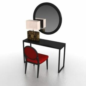 モダンな寝室の化粧テーブルセット3Dモデル