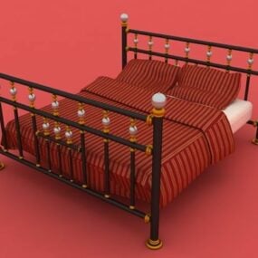 نموذج سرير معدني كلاسيكي ثلاثي الأبعاد