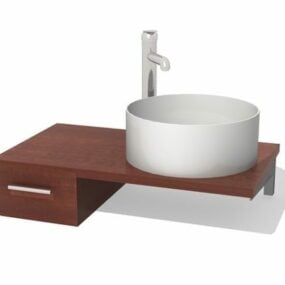 Vaidade de banheiro com pia Modelo 3D