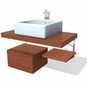 Simple Bathroom Vanity 3d model