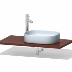 Wall Hung Bathroom Vanity 3d model