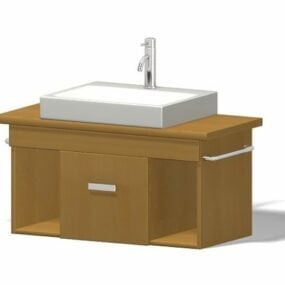 Bathroom Vanity with Sink 3d model