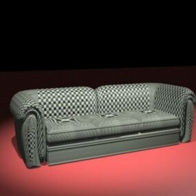 Canapé à carreaux de salon modèle 3D