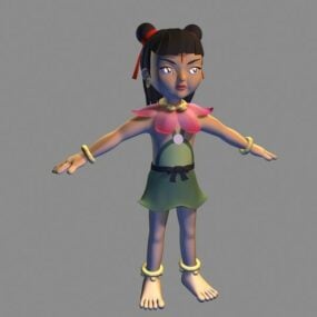 Cartoon Nezha karakter 3D-model