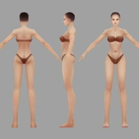 Modello 3d del bikini del corpo della donna