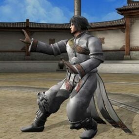 3д модель мужского боевого персонажа