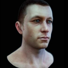 Tête d'homme occidental modèle 3D