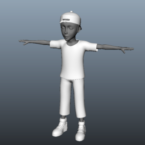 3d модель персонажа хлопчика-підлітка