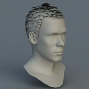 男の頭のキャラクター3Dモデル