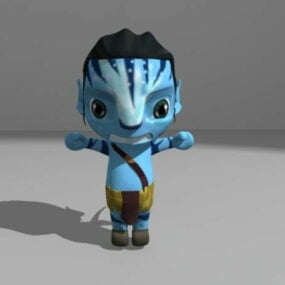 Mô hình 3d cậu bé Avatar nhân vật phim