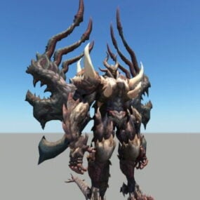 Evil Dragon Guardian Rig 3d model