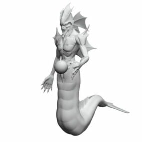 3D model postavy hada Naga Sorcerer