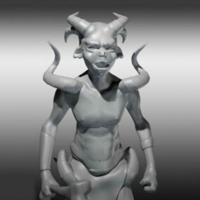3д модель Злого Демонического Орка-монстра