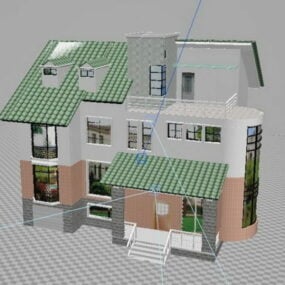 Model 3d Rumah Vila yang Indah