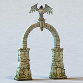 Garden Medieval Arch 3d-model