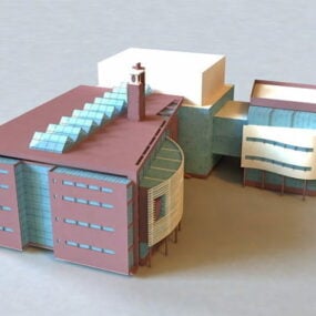 Model 3d Blok Bangunan Pejabat