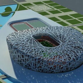 דגם תלת מימד של אצטדיון קן הציפורים בייג'ינג