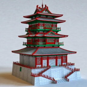 Kiinan muinainen pagodi 3d-malli
