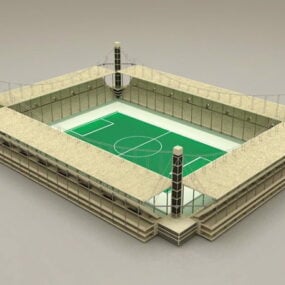 Typisches 3D-Modell eines Fußballstadions